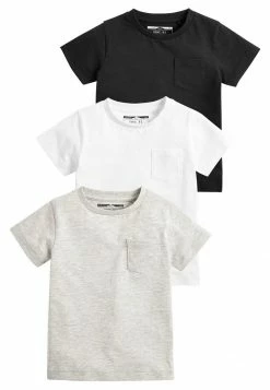 Next 3PACK - T-Shirt Basic - Black | Unisex