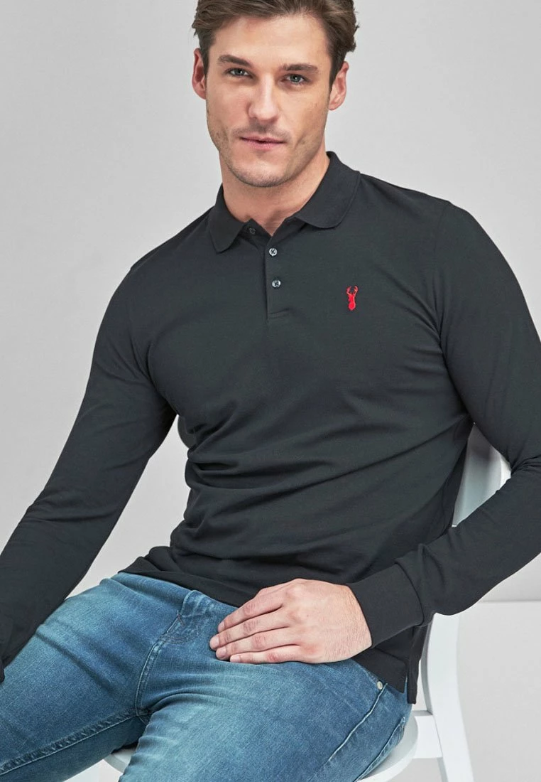 Next LONG SLEEVE - Poloshirt - Black | Herren – Bild 3