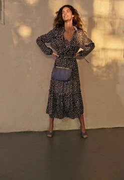 Next Damen SATIN TIE NECK - Freizeitkleid - Black