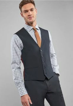 Next Herren STRETCH TONIC SUIT: WAISTCOAT - Anzugweste - Blue