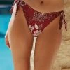 Next Damen Bikini-Hose - Berry Red Floral
