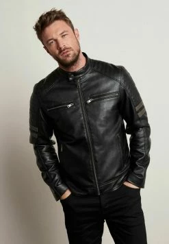 Next Herren Kunstlederjacke - Black