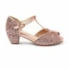 Next Kinder OCCASION GLITTER HEEL MARY JANE - Riemchenballerina - Rose Gold Pink Glitter