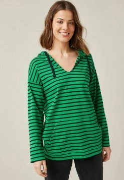 Next SHORT SLEEVE PONCHO - Sweatshirt - Black Green | Damen