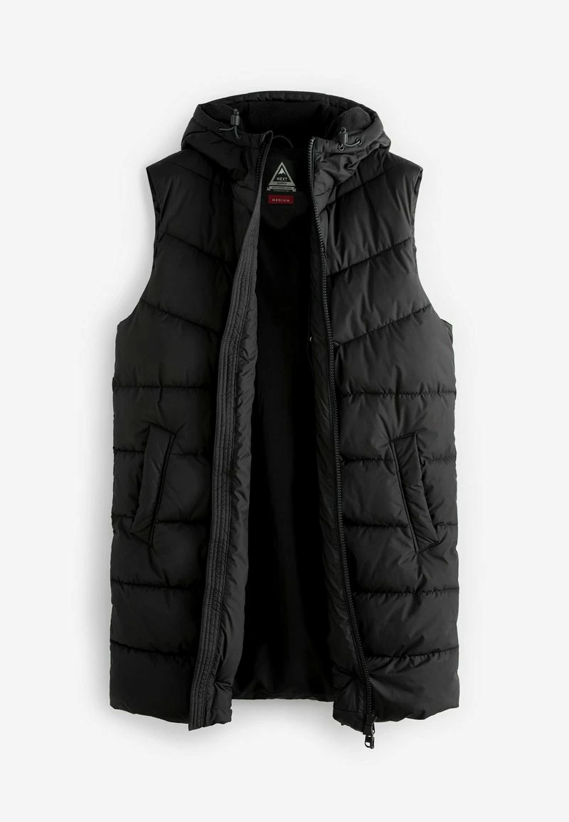 Next Herren SHOWER RESISTANT LONGLINE PUFFER - Weste - Black – Bild 6