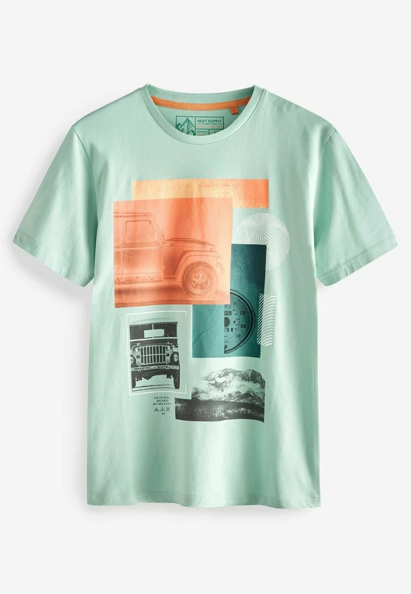 Next Herren GRAPHIC - T-Shirt Print - Green – Bild 5