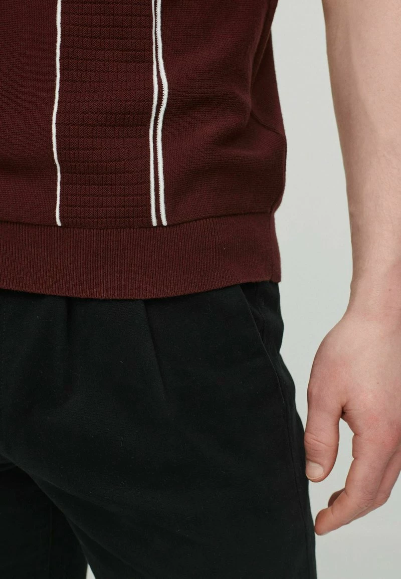 Next Herren KNITTED - T-Shirt Print - Burgundy Red – Bild 4