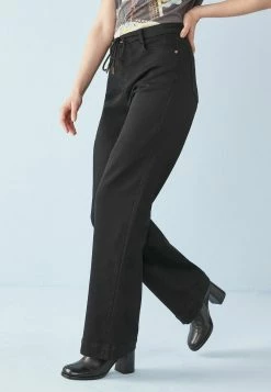 Next Damen WEICHE STRETCH - Flared Jeans - Black