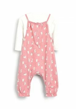 Next PRINTED AND SET - Latzhose - Pink | Kinder