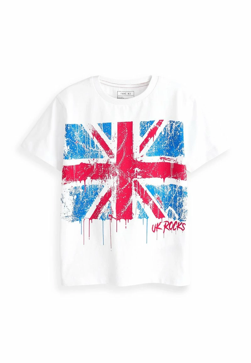 Next SHORT SLEEVE GRAPHIC - T-Shirt Print - White Union Jack | Kinder