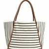 Next Damen Shopping Bag - Navy White Stripe
