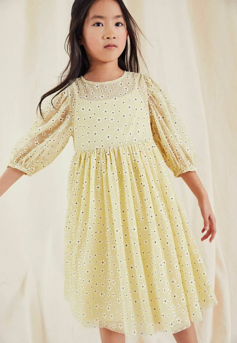 Next Kinder GLITTER DAISY - Freizeitkleid - Yellow