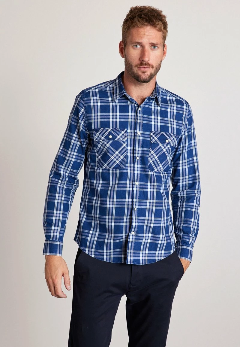 Next Herren WESTERN - Hemd - Blue