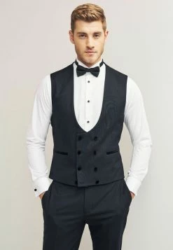 Next Herren PATTERNED TUXEDO - Weste - Blue
