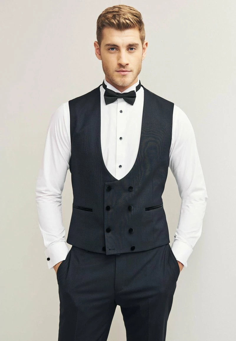 Next Herren PATTERNED TUXEDO - Weste - Blue