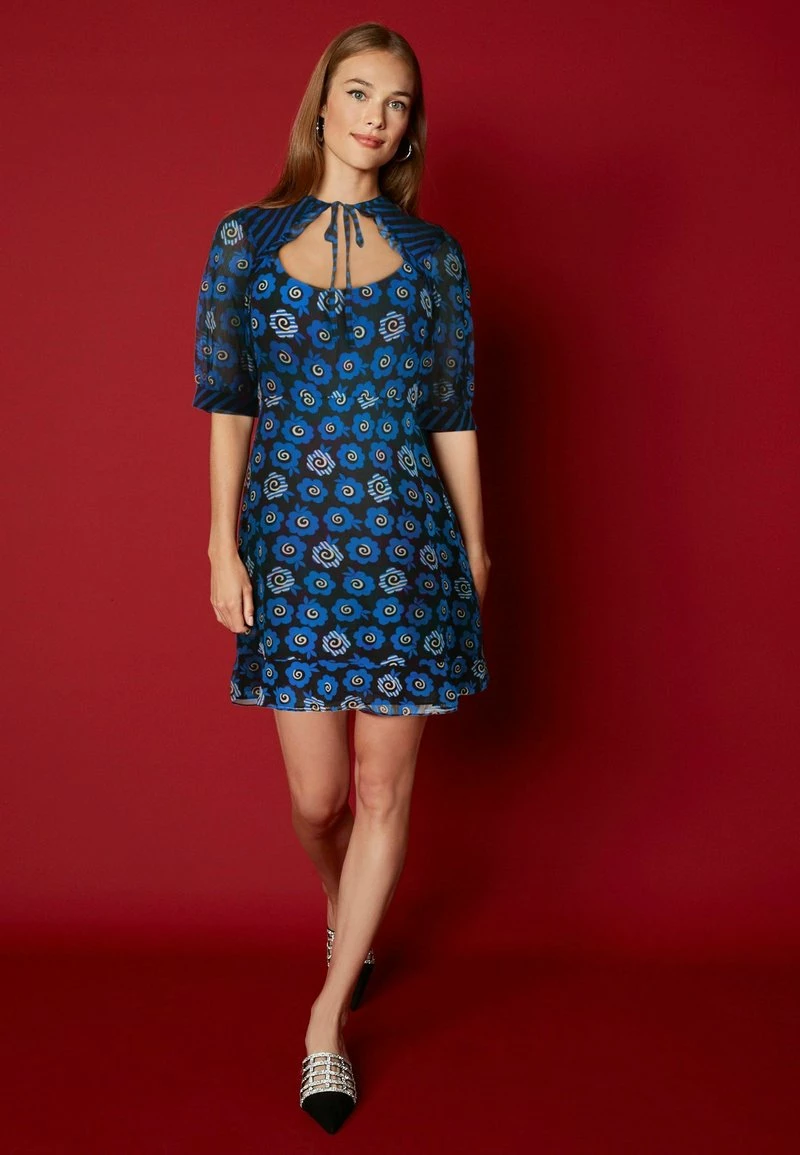 Next Damen CELIA BIRTWELL TIE NECK - Freizeitkleid - Black