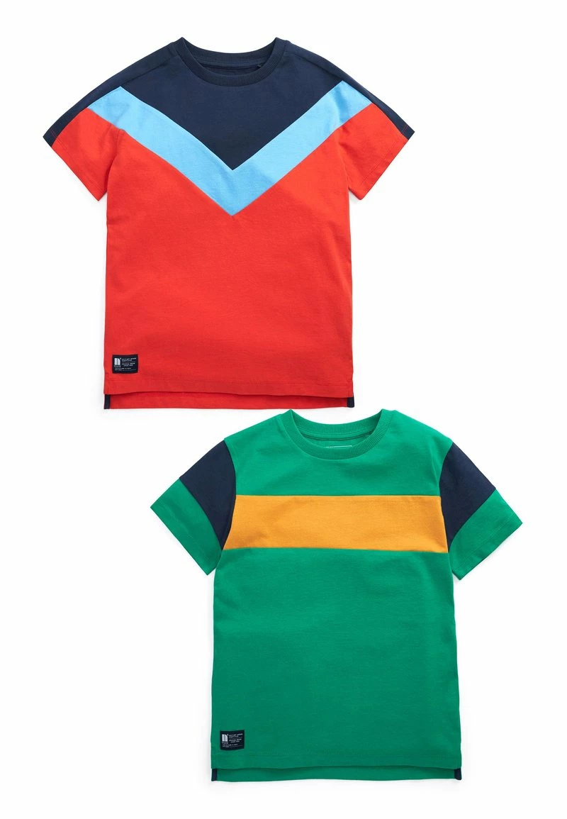 Next Kinder 2 PACK COLOURBLOCK - T-Shirt Print - Green