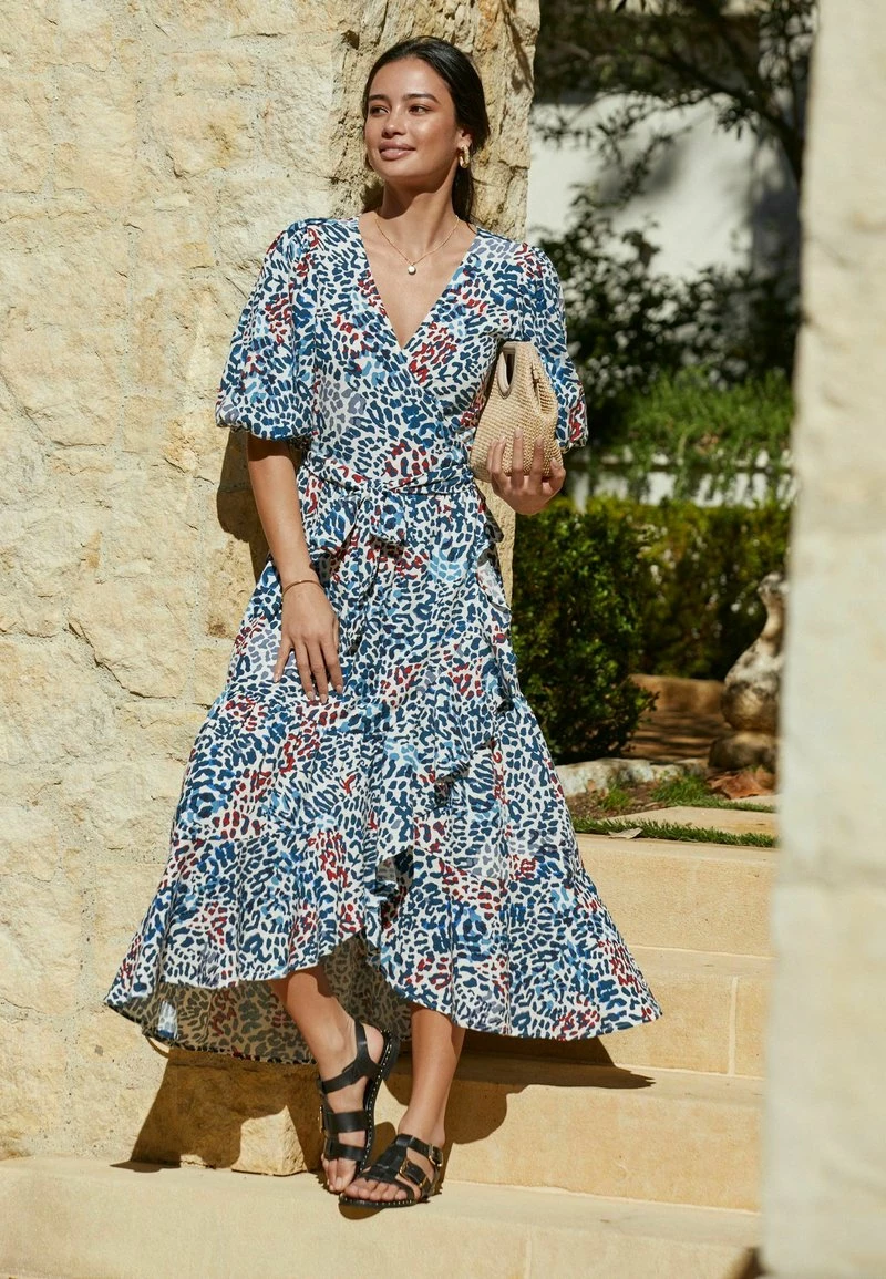 Next Damen Maxikleid - Blue White