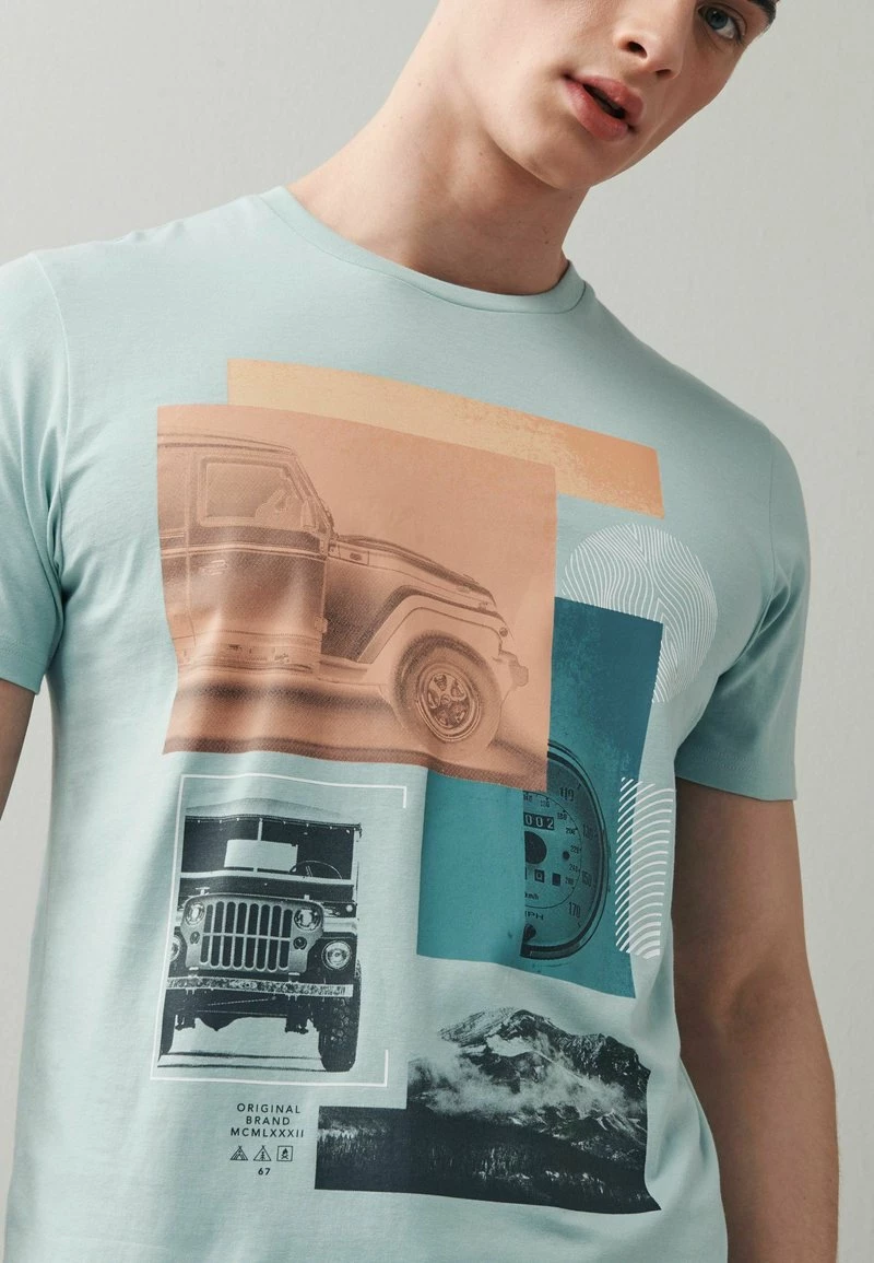 Next Herren GRAPHIC - T-Shirt Print - Green – Bild 4