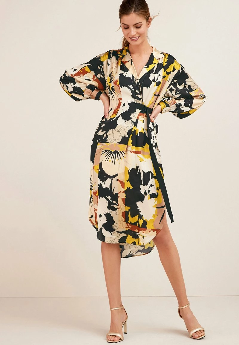 Next Damen Blusenkleid - Mottled Yellow