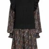 Next Damen MIT ROLLKRAGEN - Strickkleid - Black