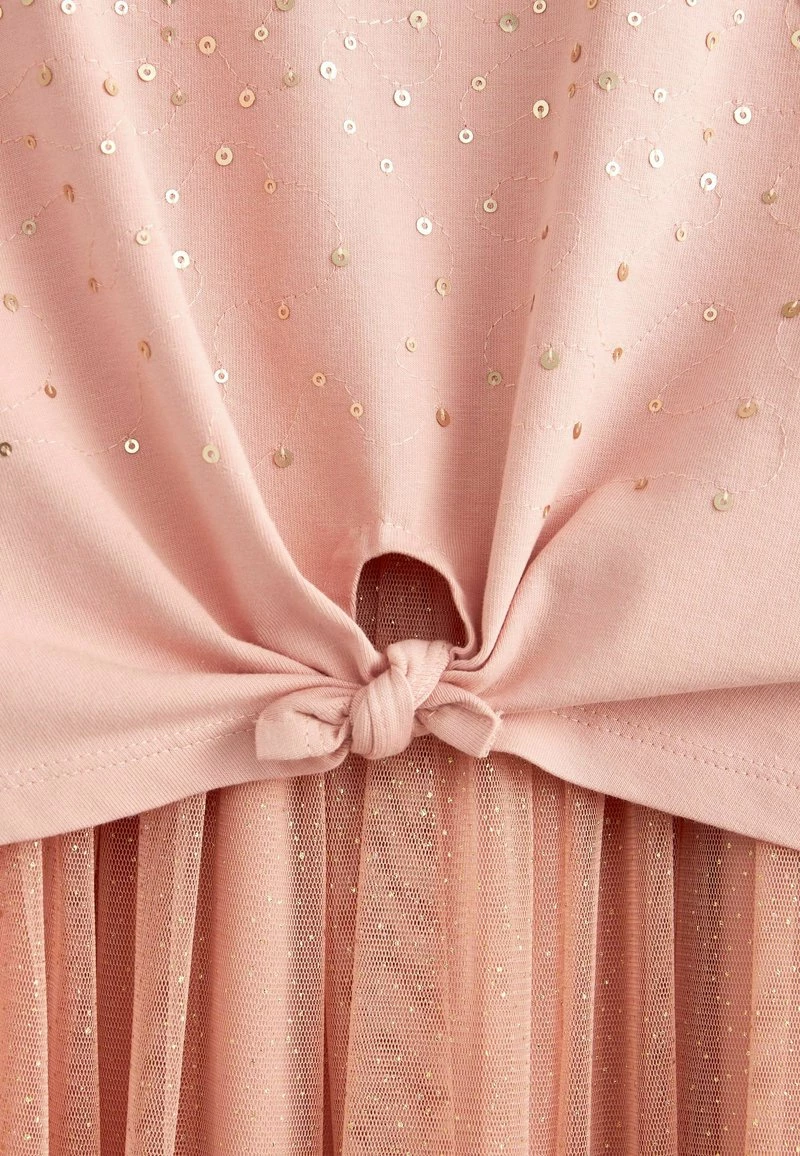 Next Kinder SHORT SLEEVE SEQUIN GLITTER - Jerseykleid - Pink – Bild 4