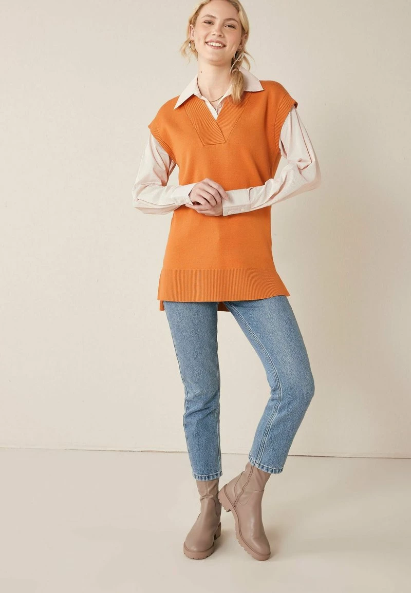 Next Damen DEEP VEE LAYER - Strickpullover - Yellow – Bild 2