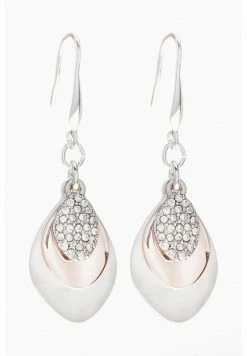Next Damen PAVÃ© PETAL - Ohrringe - Silver