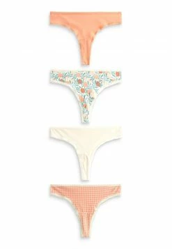 Next Damen BLEND 4 PACK - String - Check Peach White