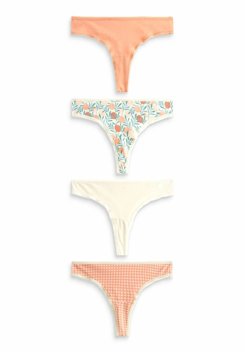 Next Damen BLEND 4 PACK - String - Check Peach White