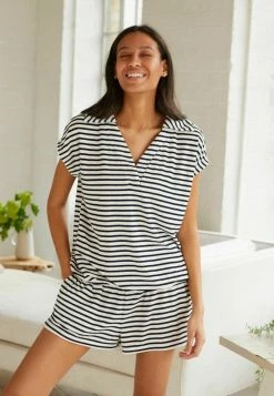 Next Poloshirt - Navy Blue White Stripe | Damen