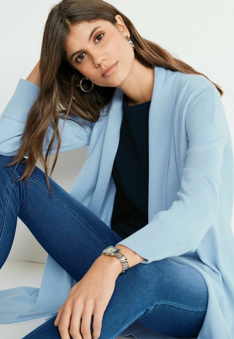 Next Damen LONGLINE - Strickjacke - Light Blue – Bild 4