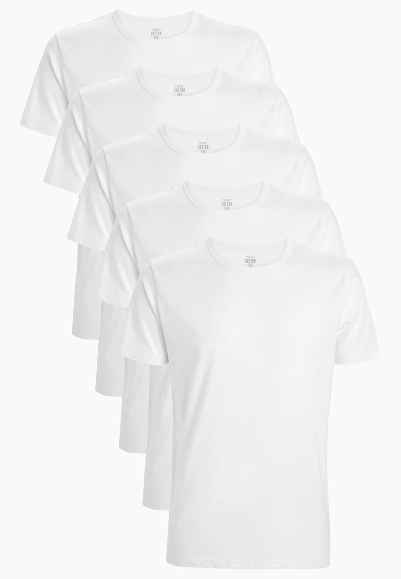 Next Herren 5 PACK - T-Shirt Basic - White