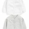 Next Unisex 2 PACK LIGHTWEIGHT - Strickjacke - White Grey