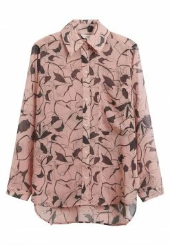 Next SHEER LONGLINE - Hemdbluse - Pink Floral Swirl | Damen