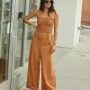 Next Damen SHIRRED - Jumpsuit - Tan