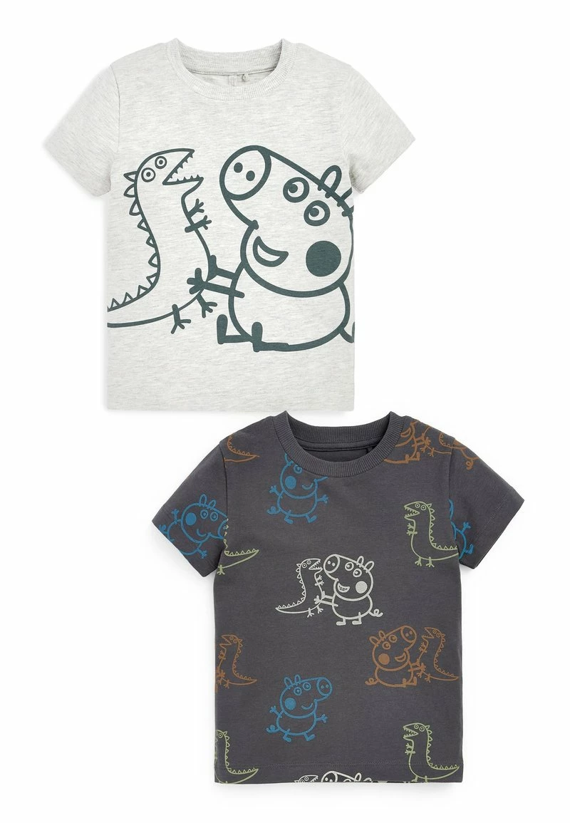 Next Kinder 2 PACK PEPPA PIG SHORT SLEEVE - T-Shirt Print - Grey