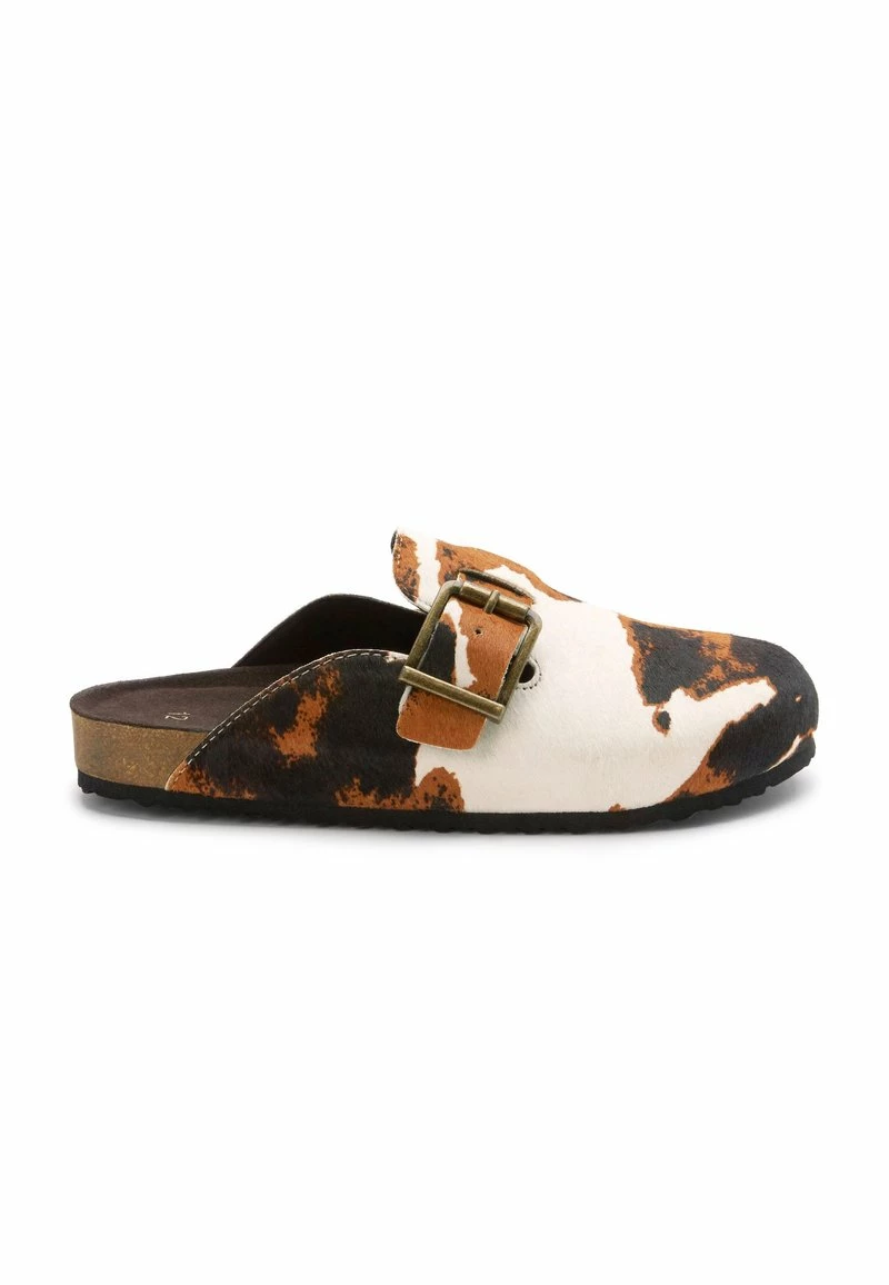 Next Kinder Pantolette Flach - Animal Print Leather Premium