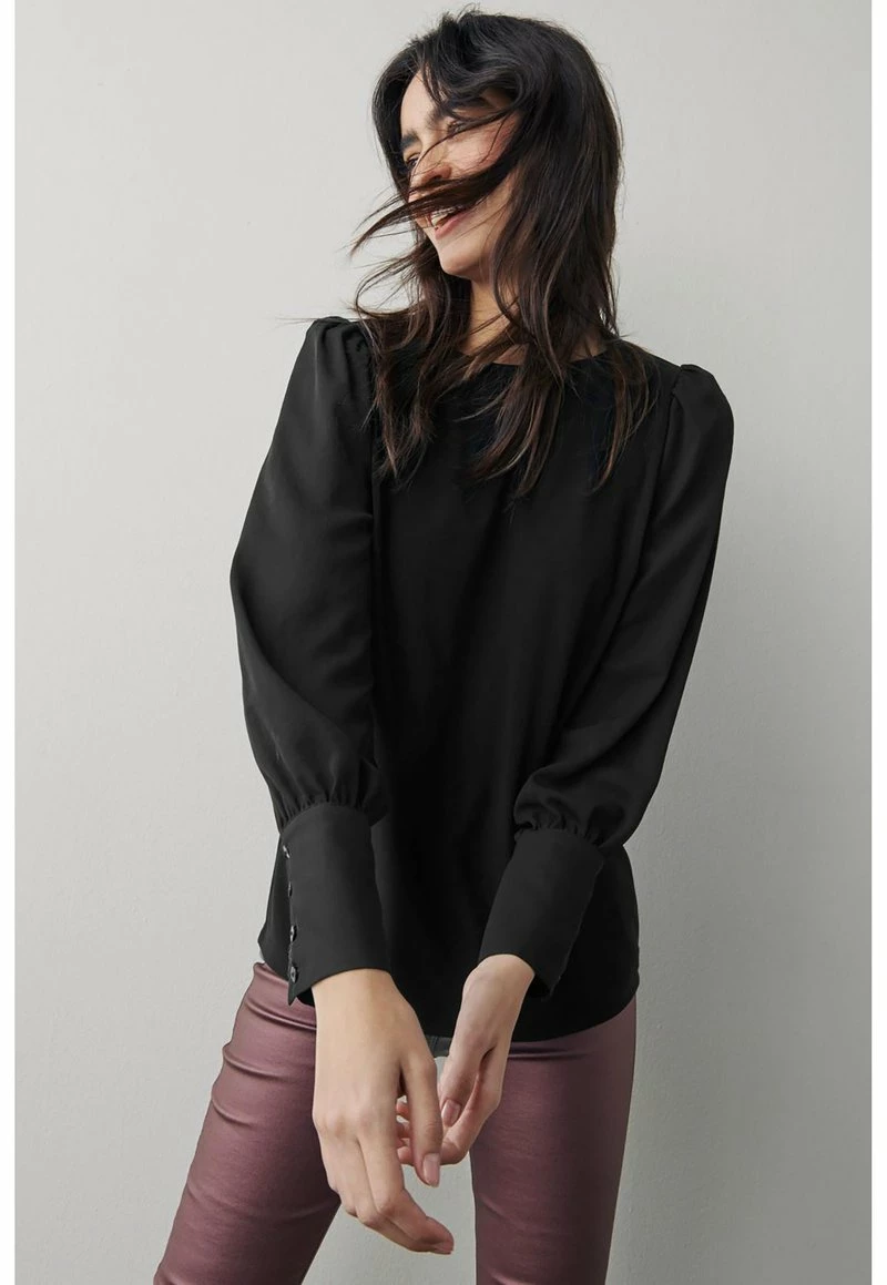 Next Damen LONG SLEEVE CUFF - Bluse - Black