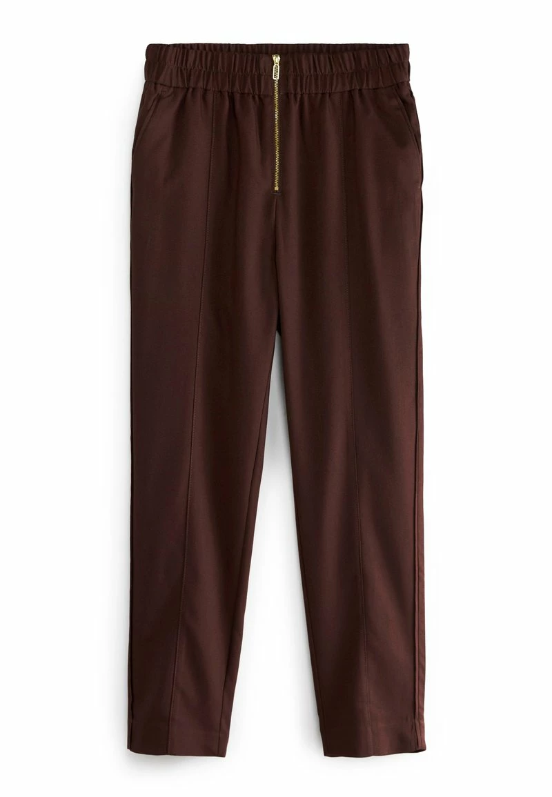 Next Damen ZIP FRONT TAPER LEG - Stoffhose - Brown – Bild 5