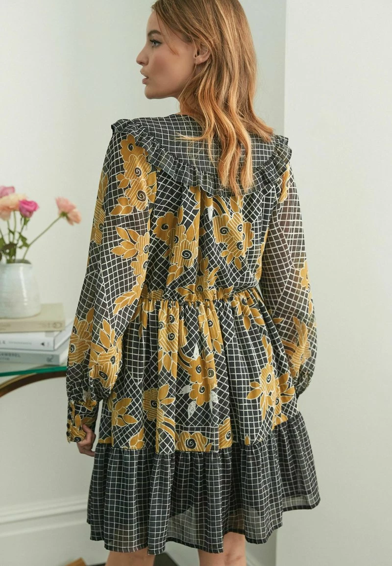 Next Damen CELIA BIRTWELL MINI TEA - Freizeitkleid - Black Spliced Print – Bild 2