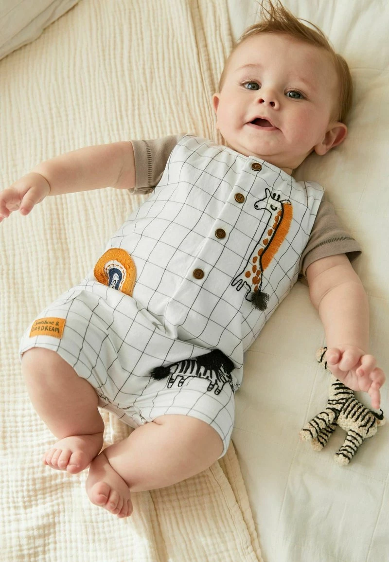 Next WOVEN CHECK CHARACTER SET (0MTHS - Body - Monochrome | Kinder