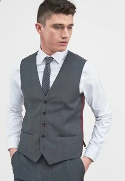 Next Herren SIGNATURE PLAIN SUIT: WAISTCOAT - Anzugweste - Light Grey