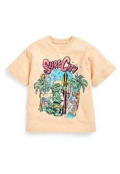 Next Kinder SURFER CROCODILE GRAPHIC - T-Shirt Print - Peach Orange