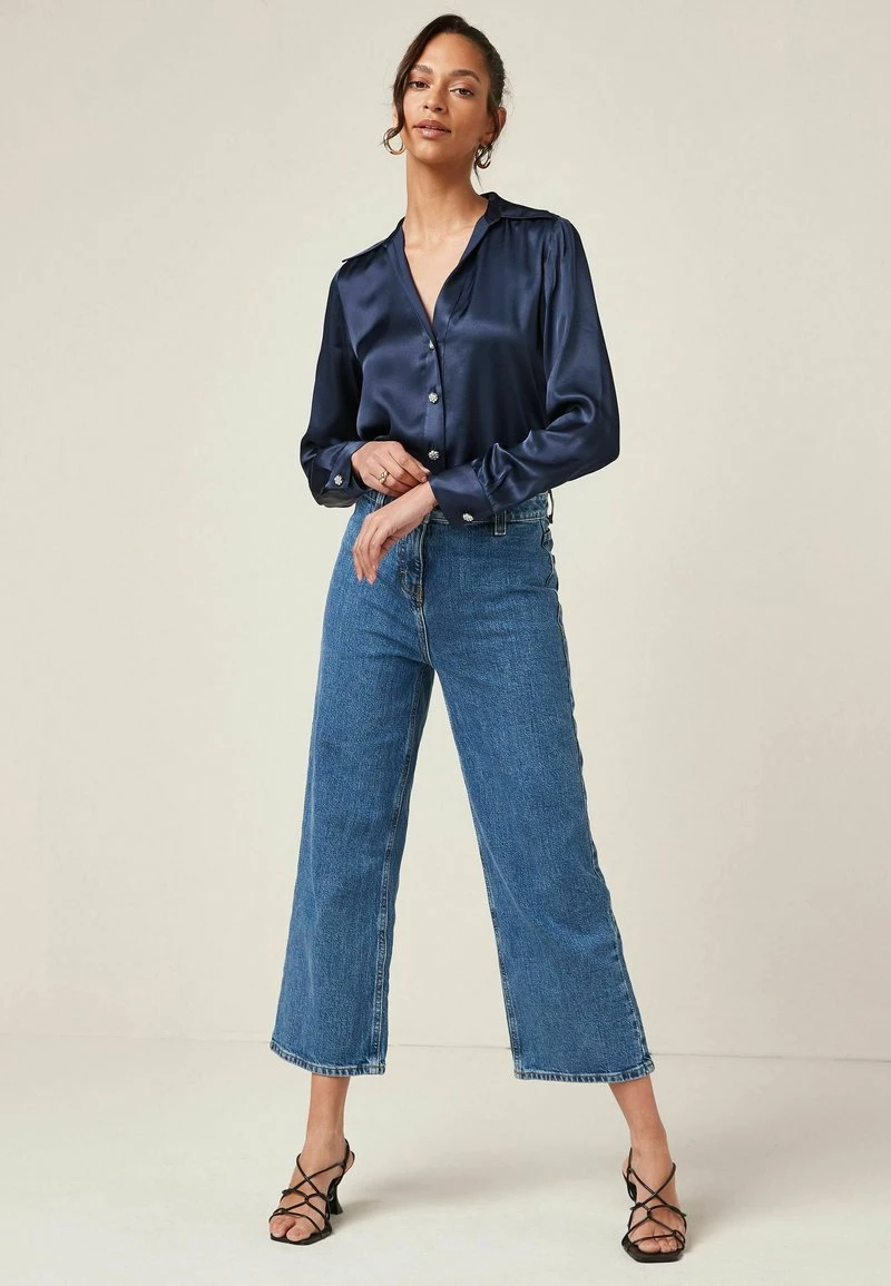 Next Damen BLING BUTTON - Hemdbluse - Navy Blue – Bild 2