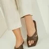 Next Damen Pantolette Flach - Taupe