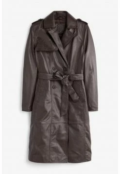 Next LEATHER TRENCH COAT - Trenchcoat - Dark Brown | Damen