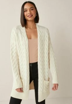 Next Damen CABLE - Strickjacke - White