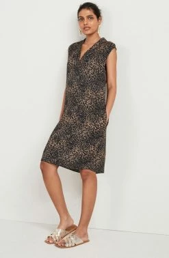 Next Damen REVERE MINI - Freizeitkleid - Brown Leopard Print