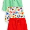 Next Kinder 3 PACK - Shorts - Green Orange Floral Print